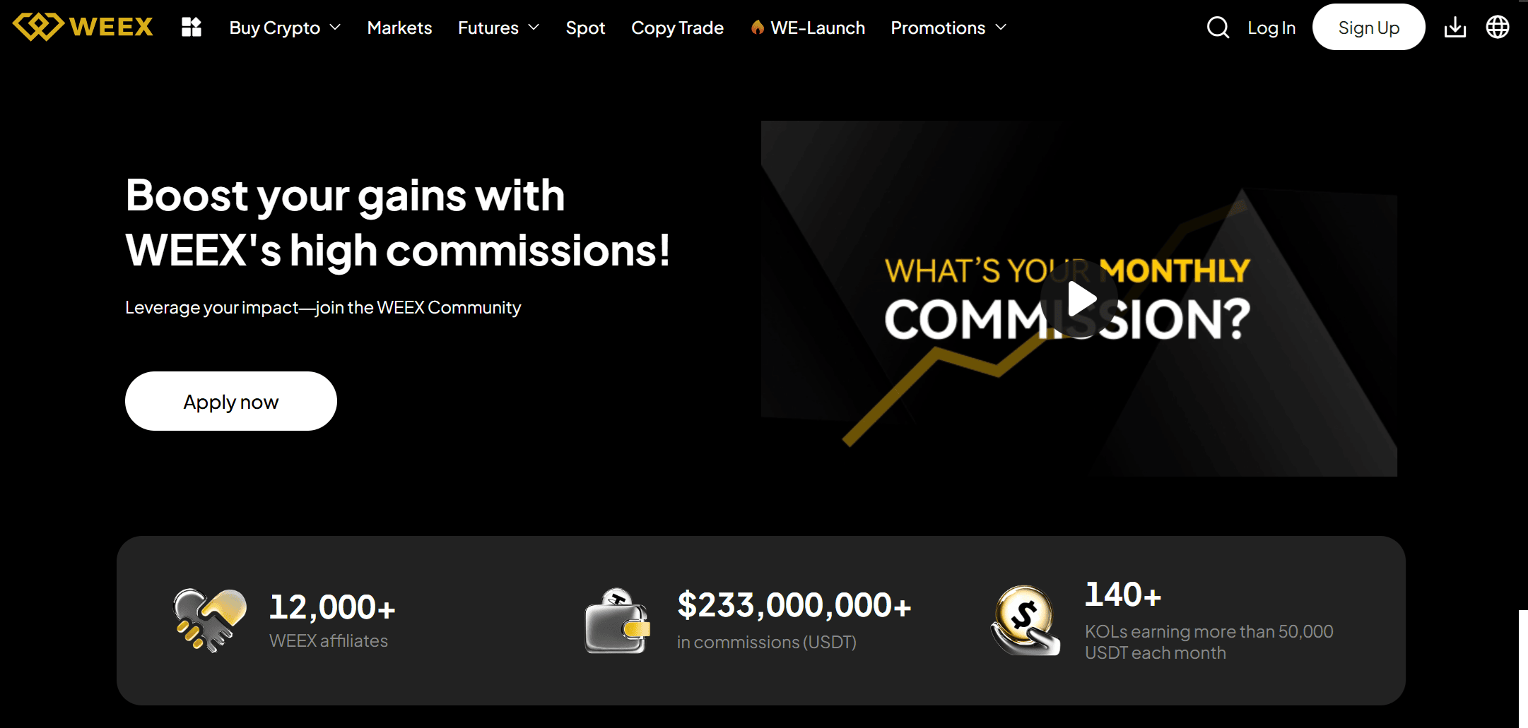 WEEX affiliate programı komisyon yapısı ve kazanç verileri